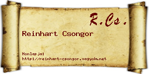 Reinhart Csongor névjegykártya